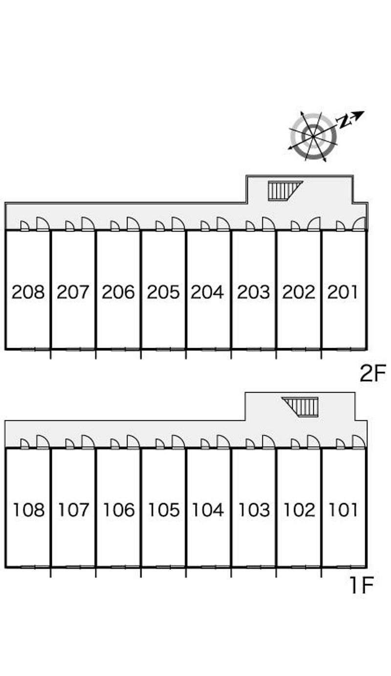 レオパレスハッピーハウスⅡ 間取配置図