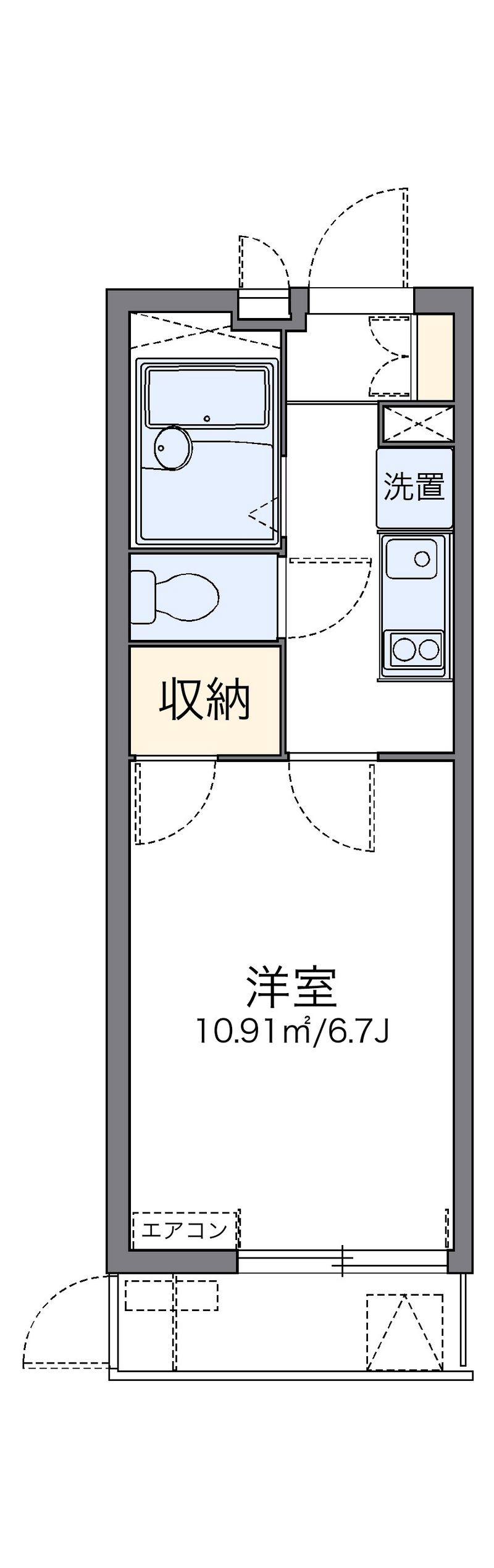 レオパレスフォンターナ老松 間取り