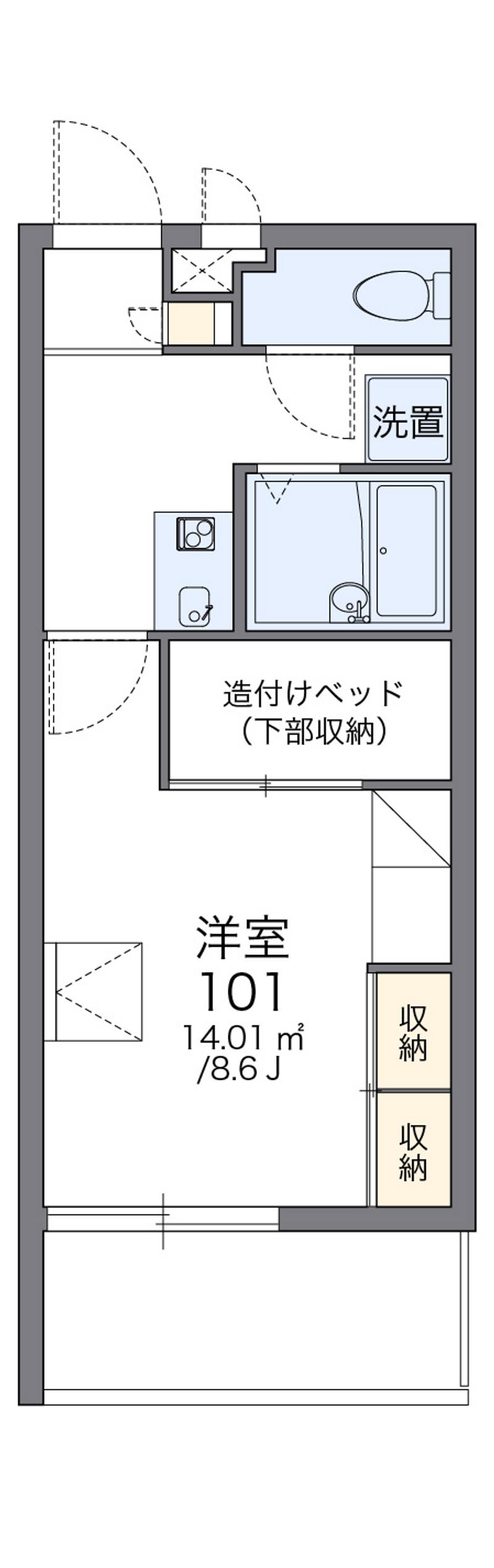 レオパレス新都心マティダ 間取図