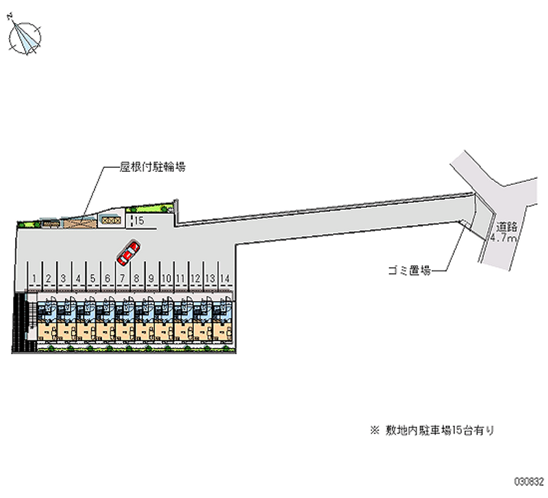 レオパレスフランボワーズⅡ 月極駐車場