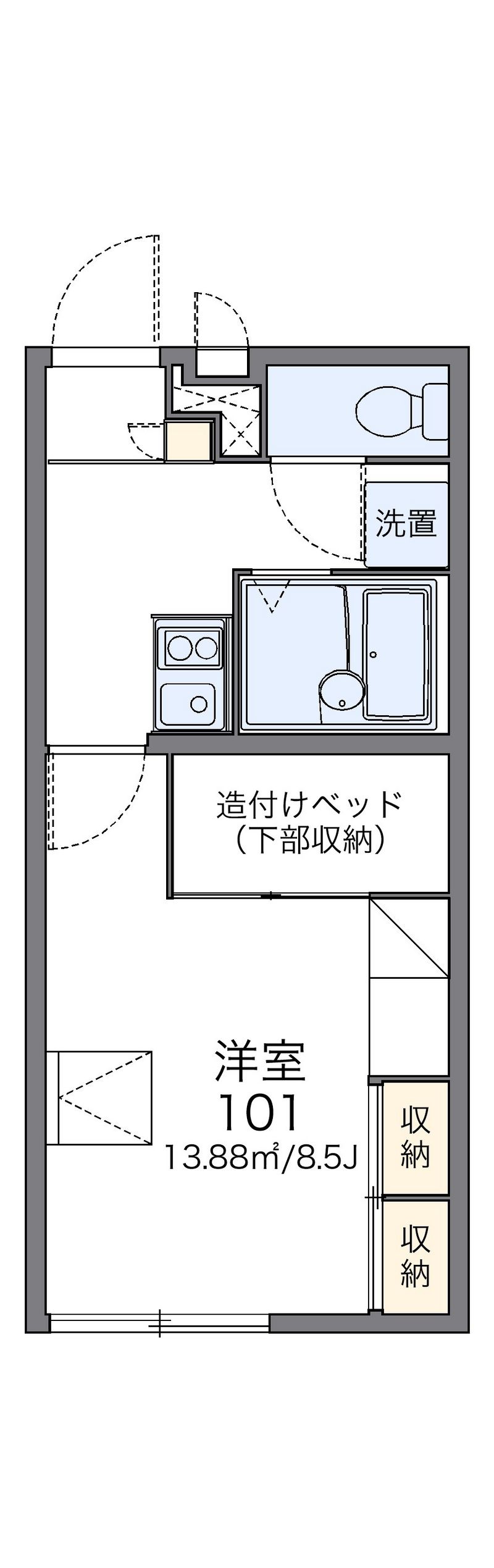 レオパレス美保 間取図