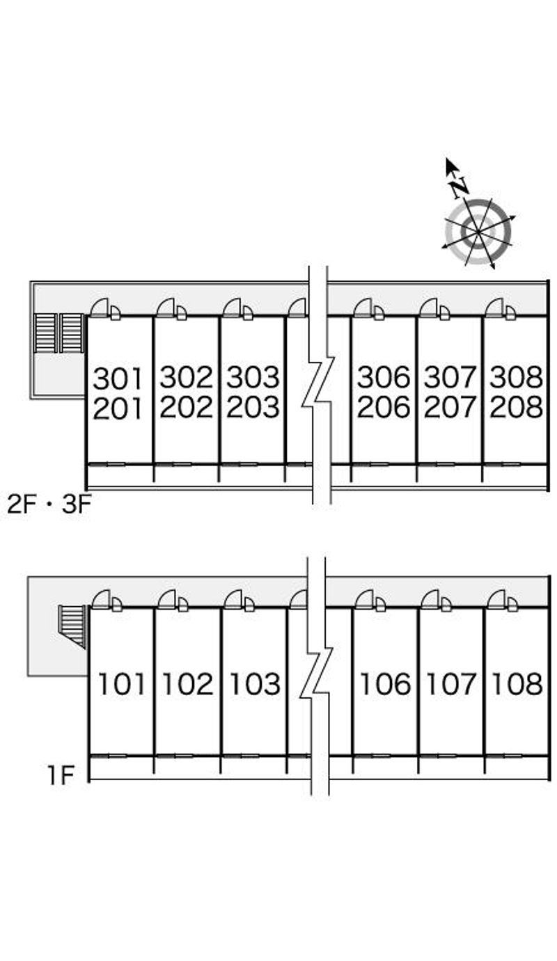 レオパレスアサクラⅤ 間取配置図