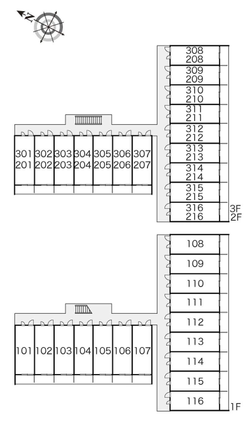 レオパレスＹＡＭＡＺＡＫＩ 間取配置図