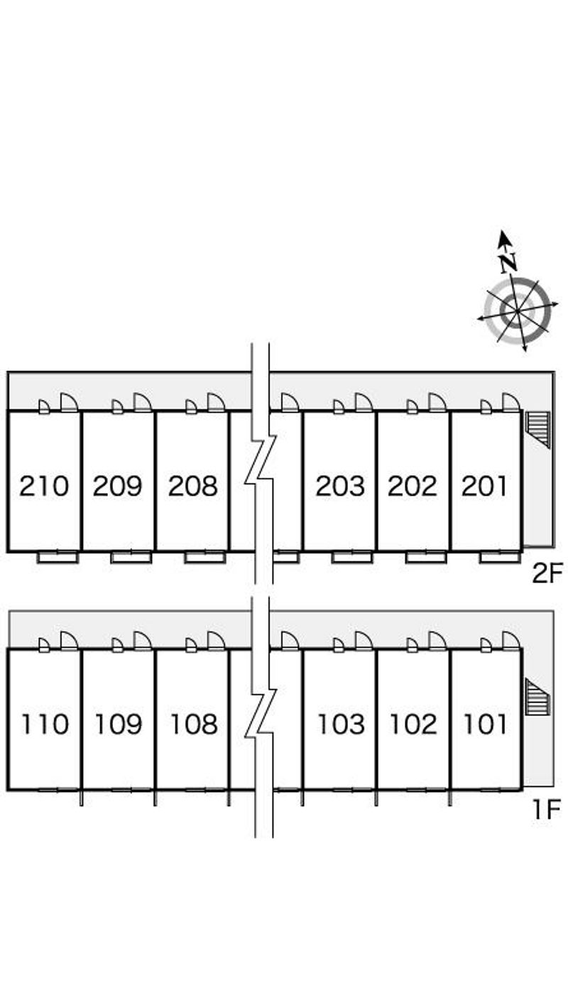 レオパレス髙樹グリーンともべⅢ 間取配置図