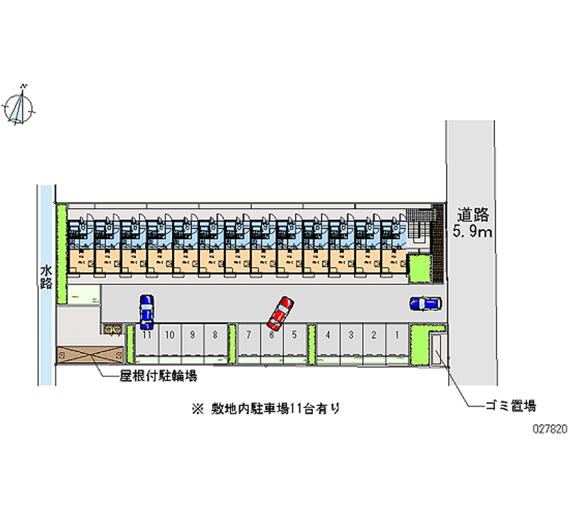 レオパレスアドミラブールワタル 月極駐車場