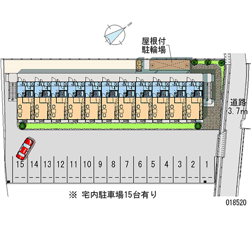 レオパレスシャンテ 月極駐車場