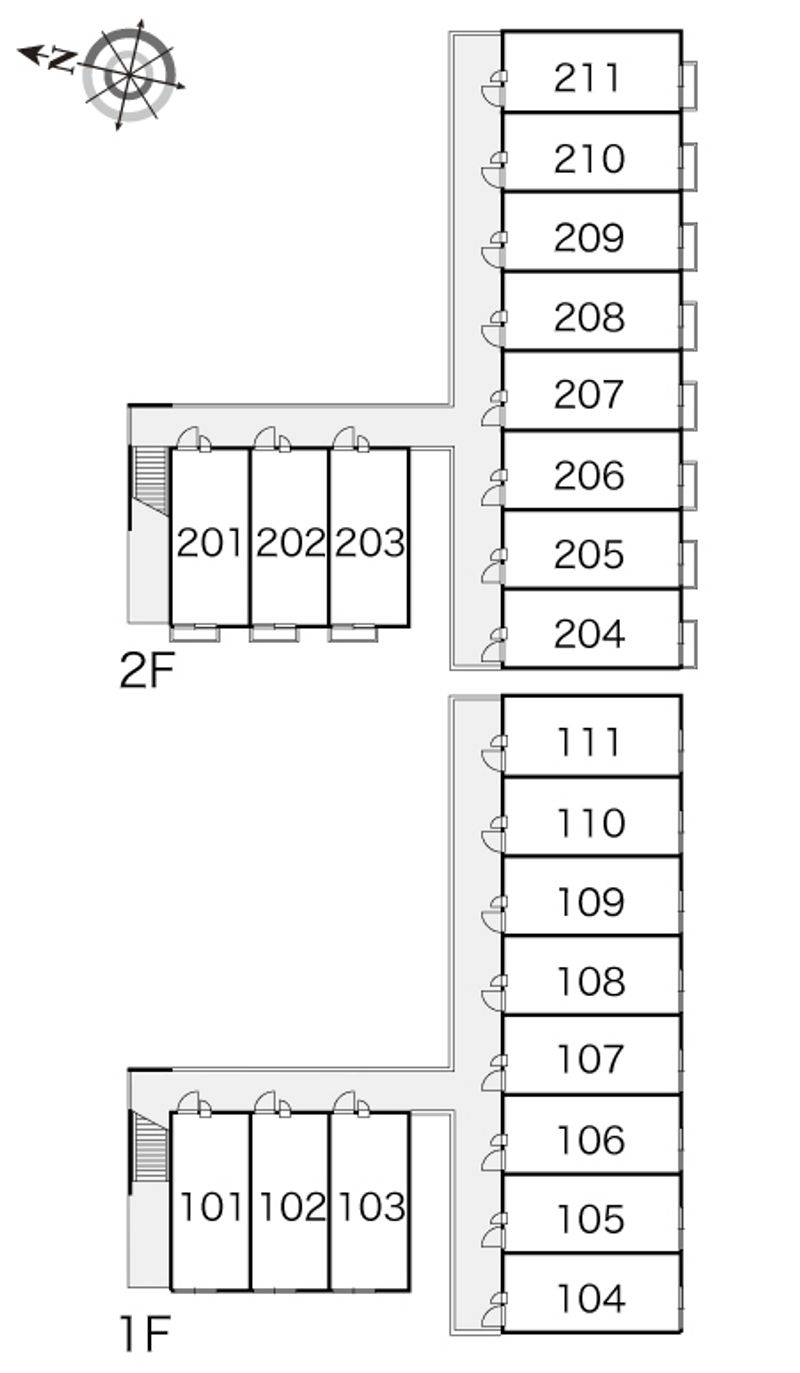 レオパレス希望 間取配置図