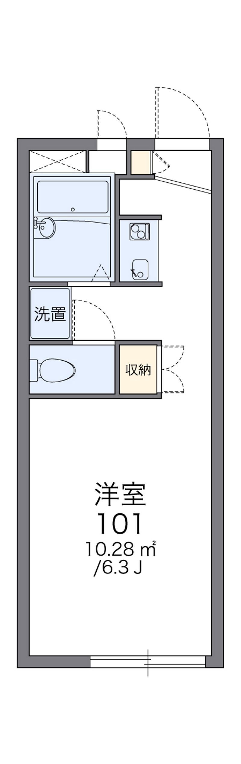 レオパレスヴィーブル 間取図