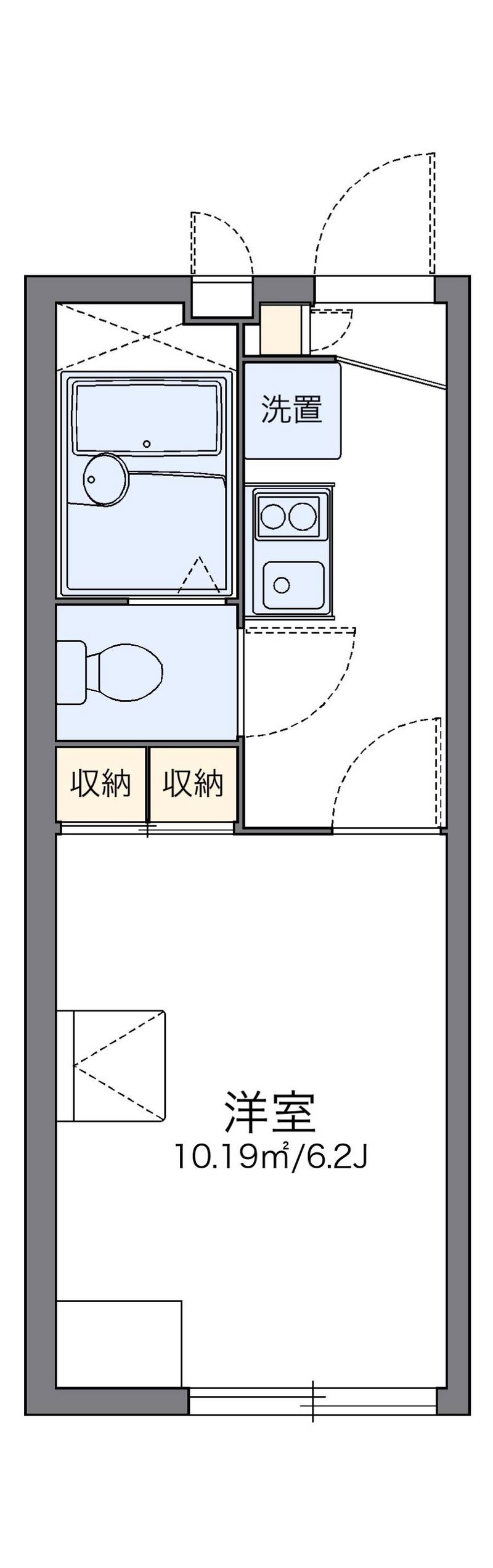 レオパレスメルベーユ　昭和 間取図