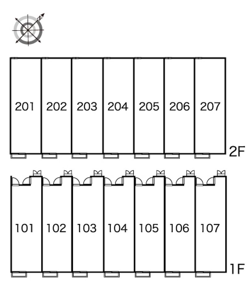 レオパレスグリーントロア 間取配置図
