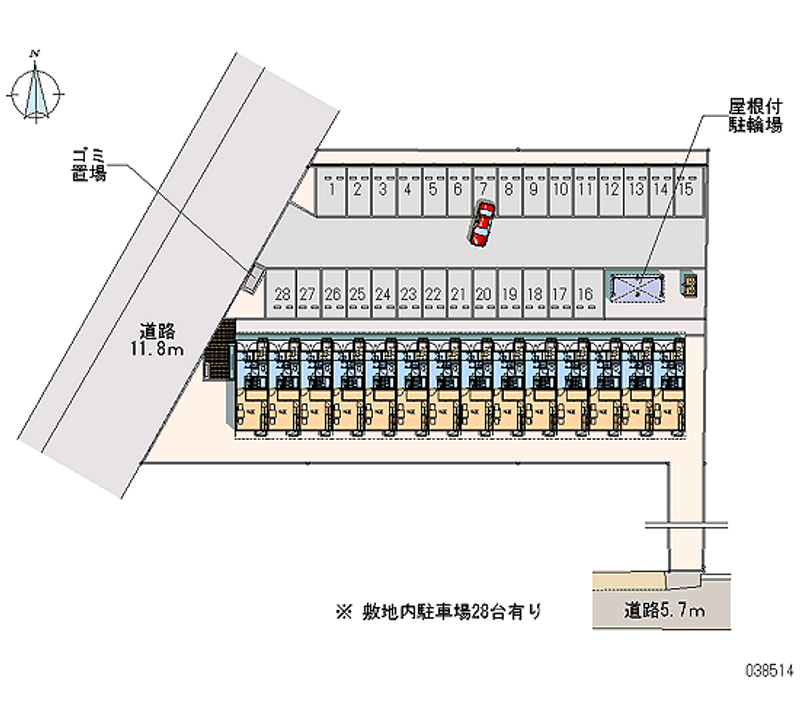 レオパレス北斗 月極駐車場