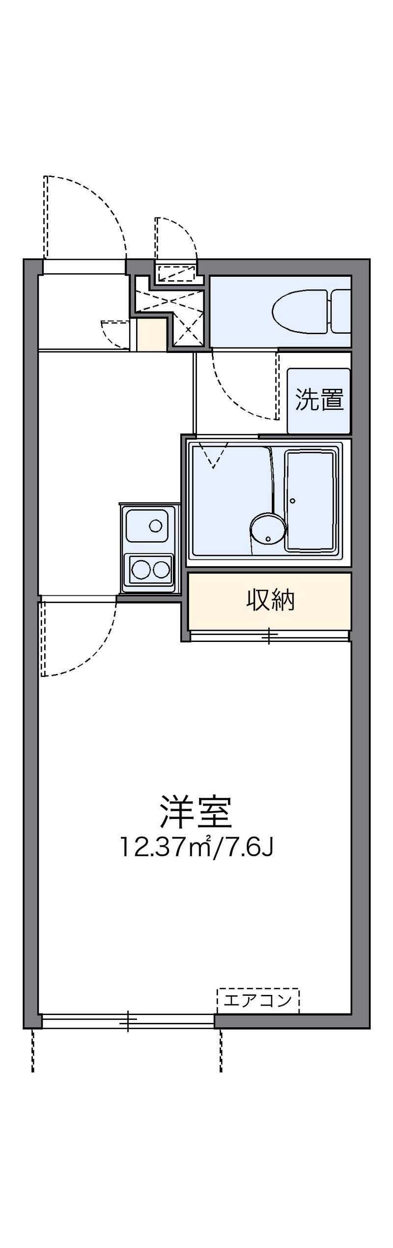 レオパレスコーポエバラ 間取図