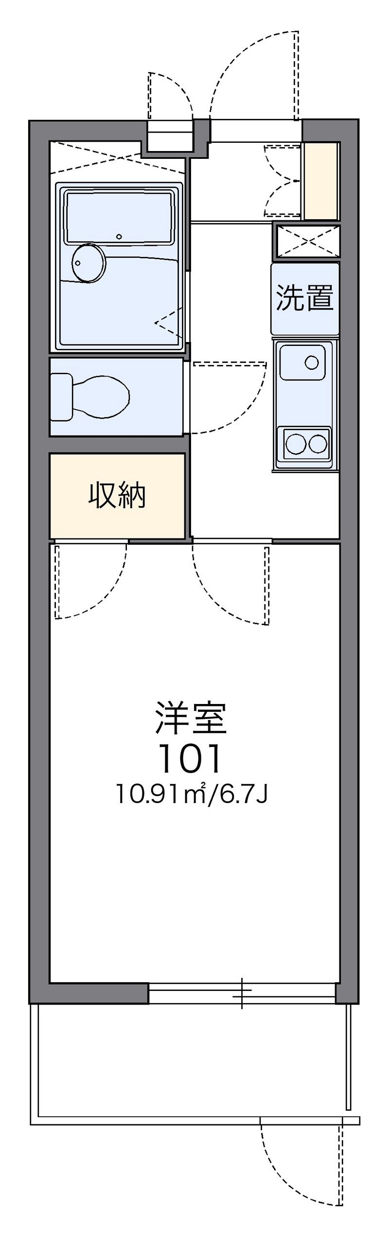 レオパレスヴィラ曽根Ｃ 間取図