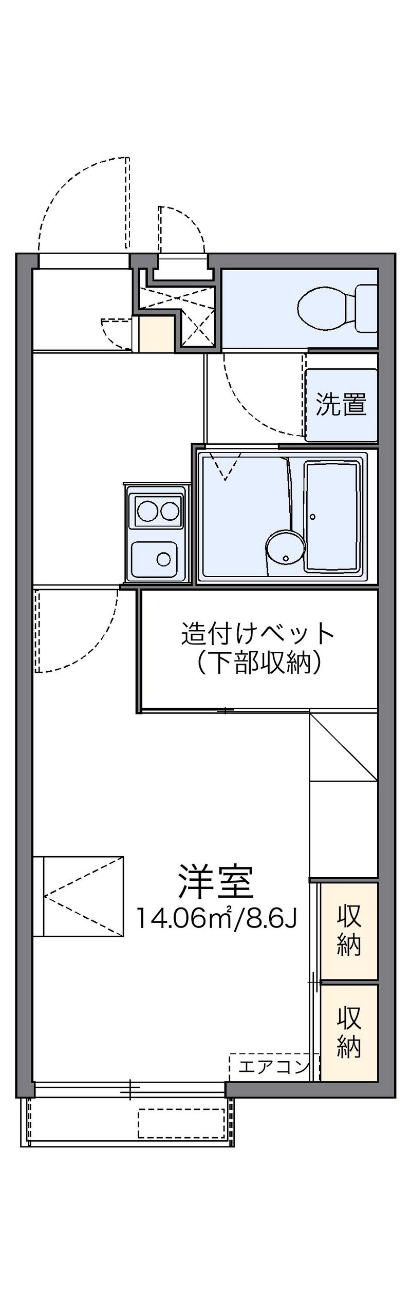 レオパレス梅の里 間取図