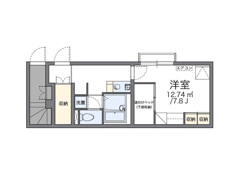 レオパレス日野 間取図