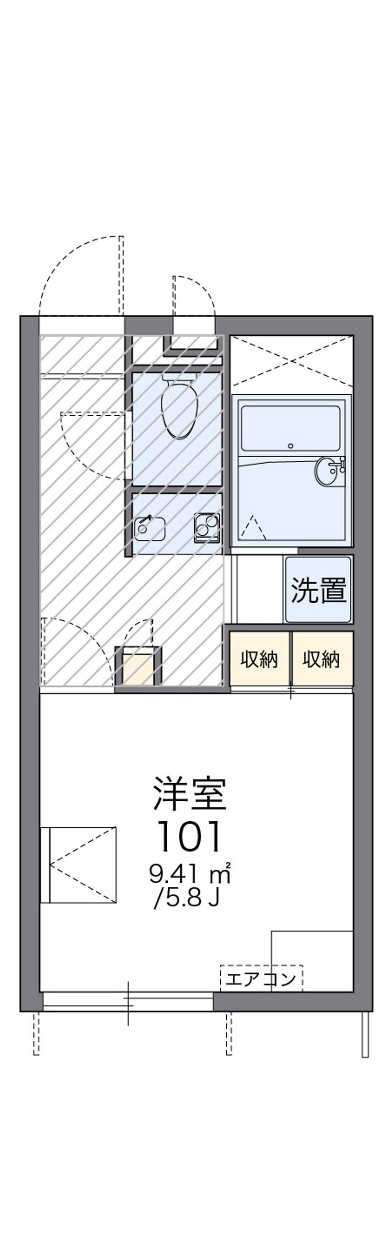 レオパレスアンシャンテ　ひろ 間取図