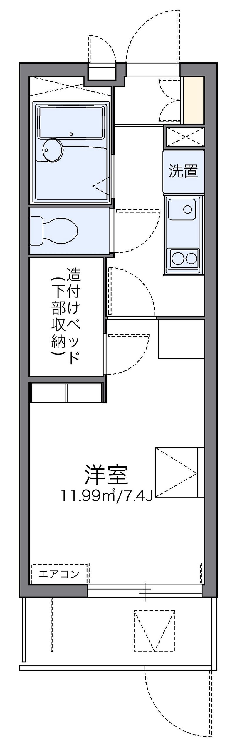 レオパレス香春口 間取図