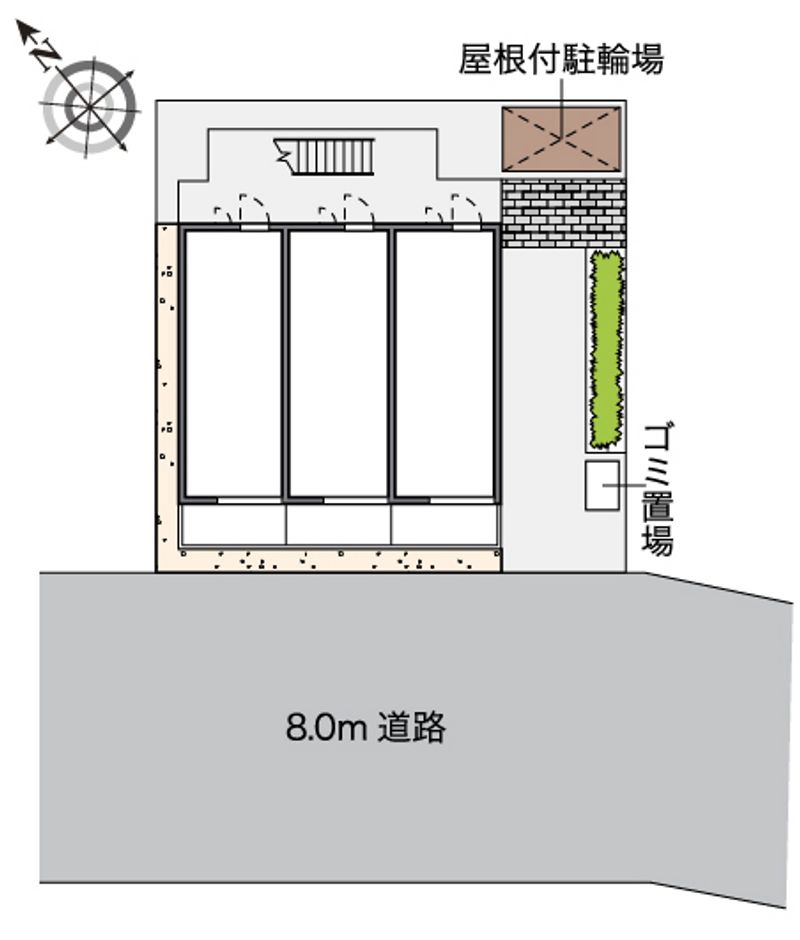 レオパレスサニーハウス石川 配置図