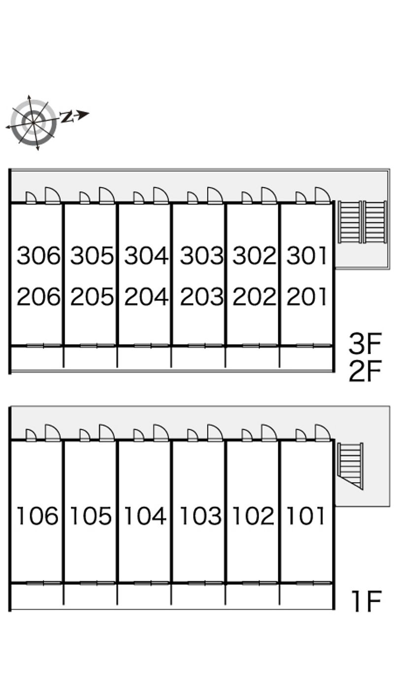 レオパレス荒崎 間取配置図