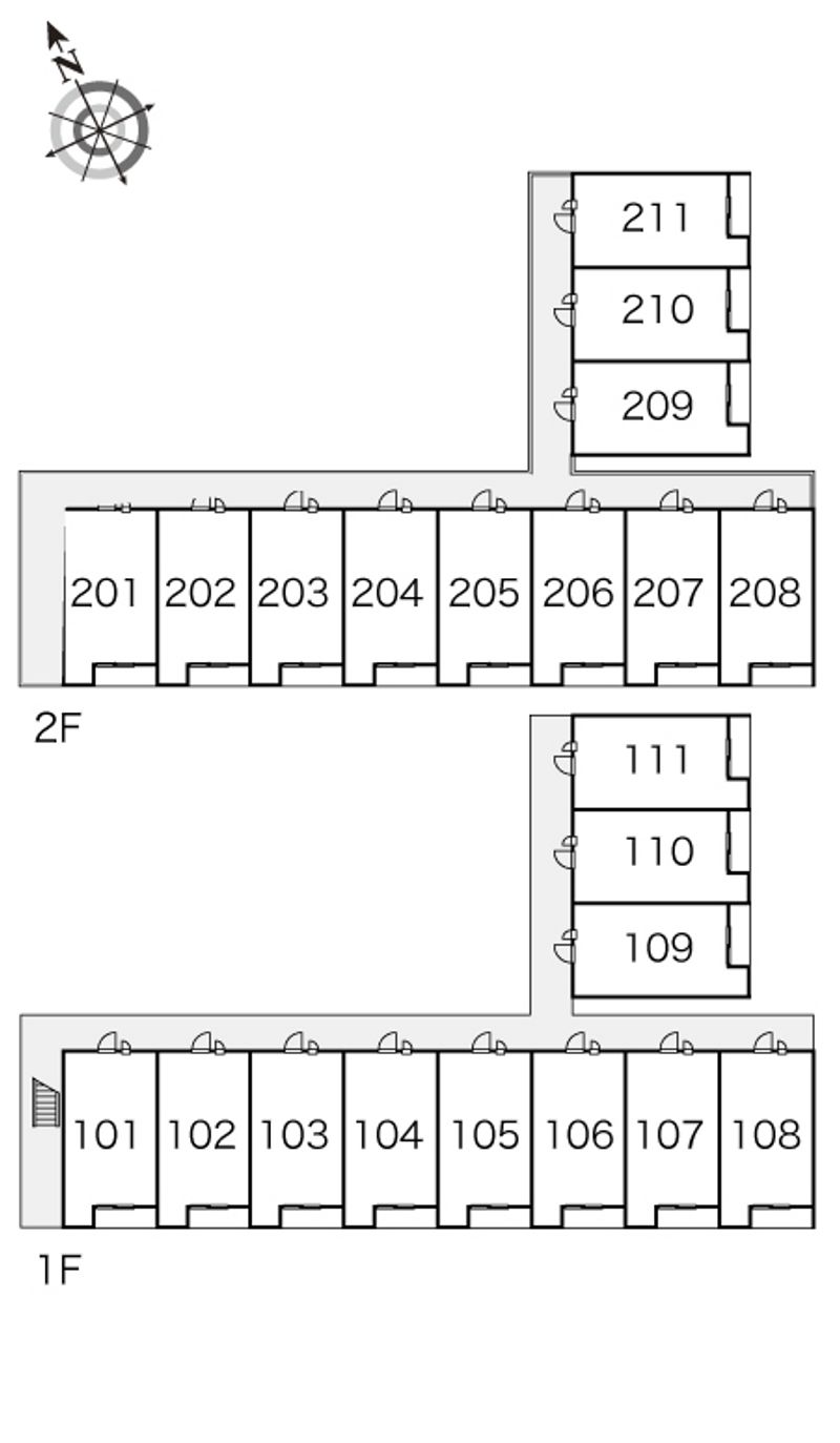 レオパレスアベニューⅡ 間取り配置図
