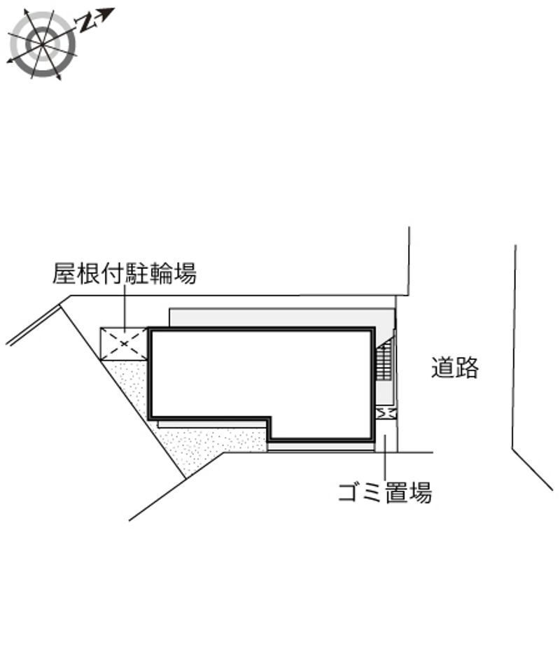レオパレスハナテン２番館 配置図