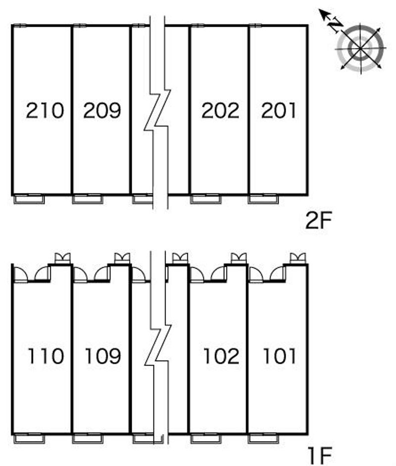 レオパレス紫陽花 間取配置図