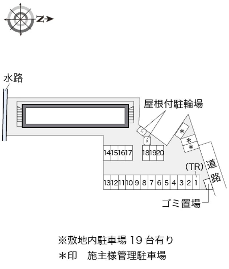 レオパレスグリチネ 配置図
