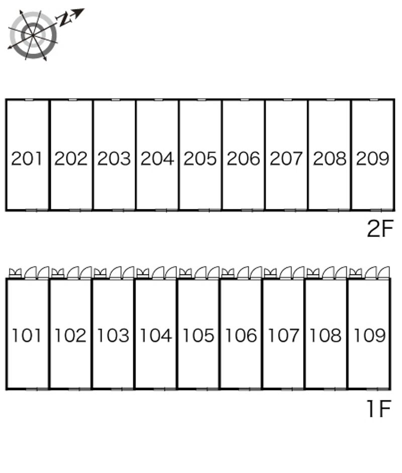 レオパレスひまわり 間取配置図