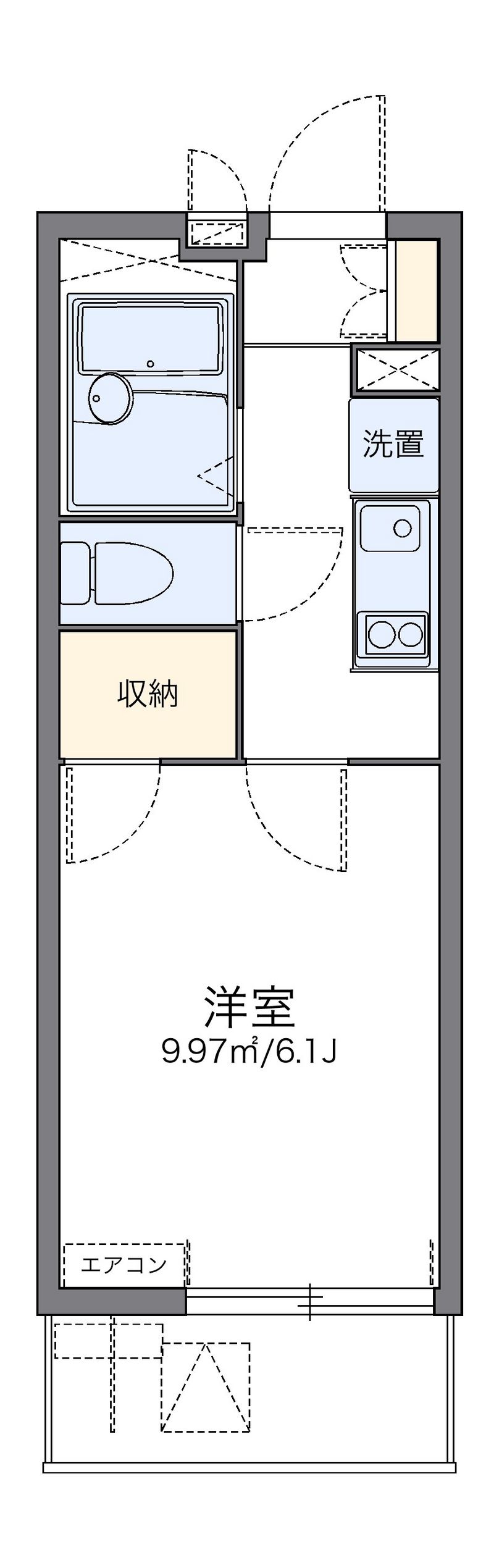 レオパレスカーサ　ドマーニ 間取図
