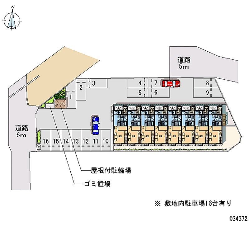 レオパレスプルメリアⅡ 月極駐車場