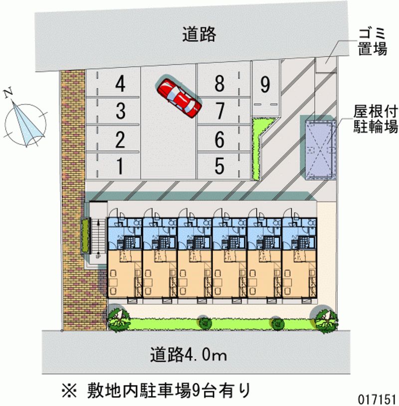 レオパレスレザン　かたおか 月極駐車場