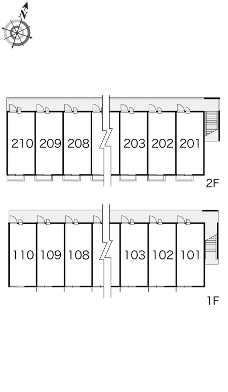 レオパレスたくまひがし 間取配置図