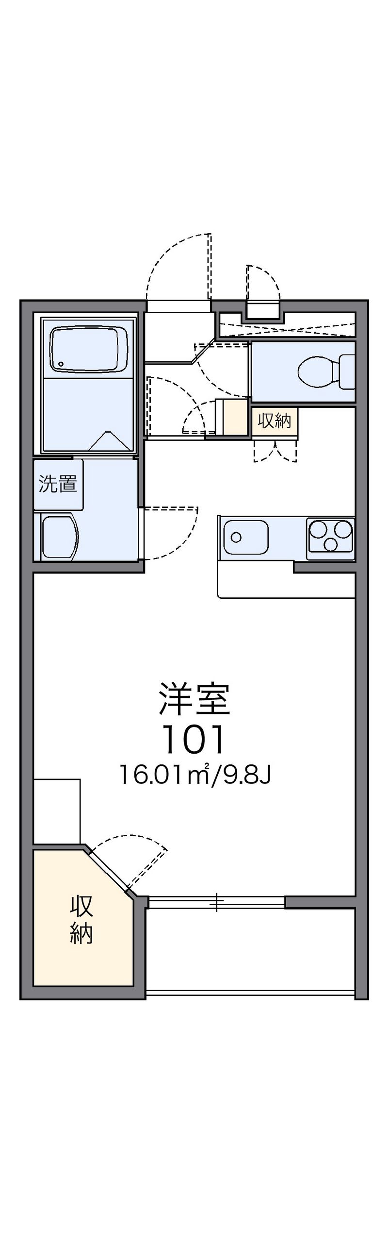レオパレスサニーヒルズ 間取図