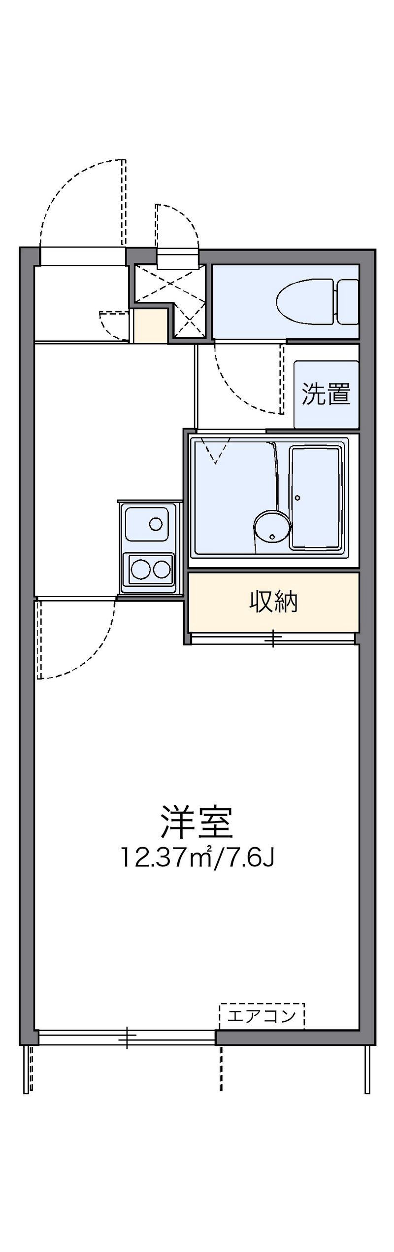 レオパレスひまわり 間取図