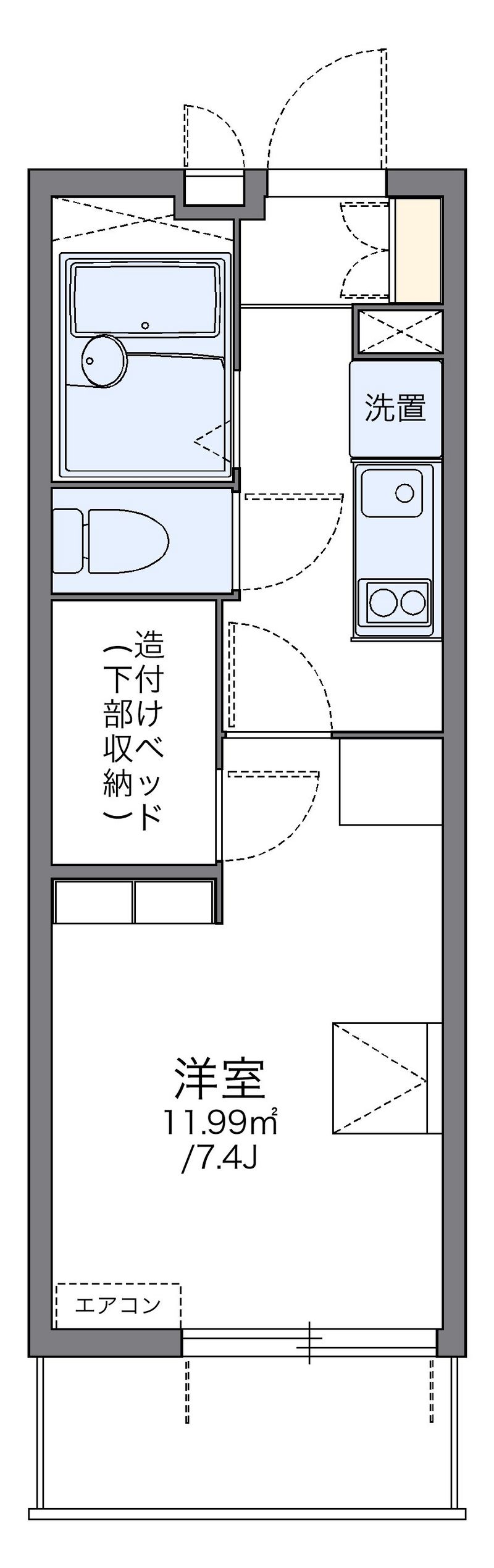 レオパレスサン　グロアール 間取り