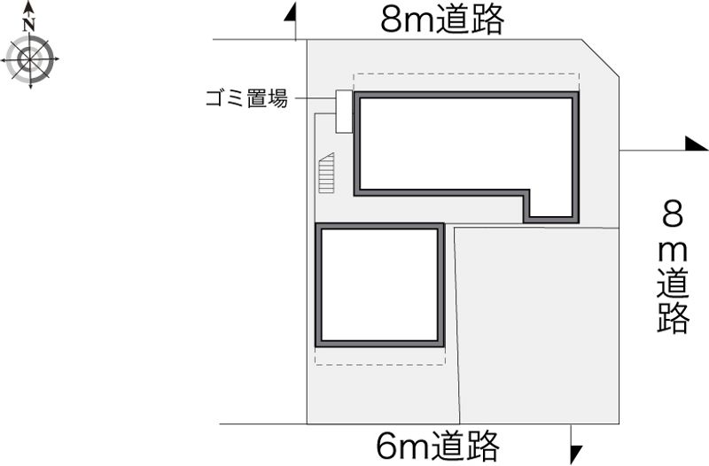 レオパレスＦｌａｔ浜松町 配置図