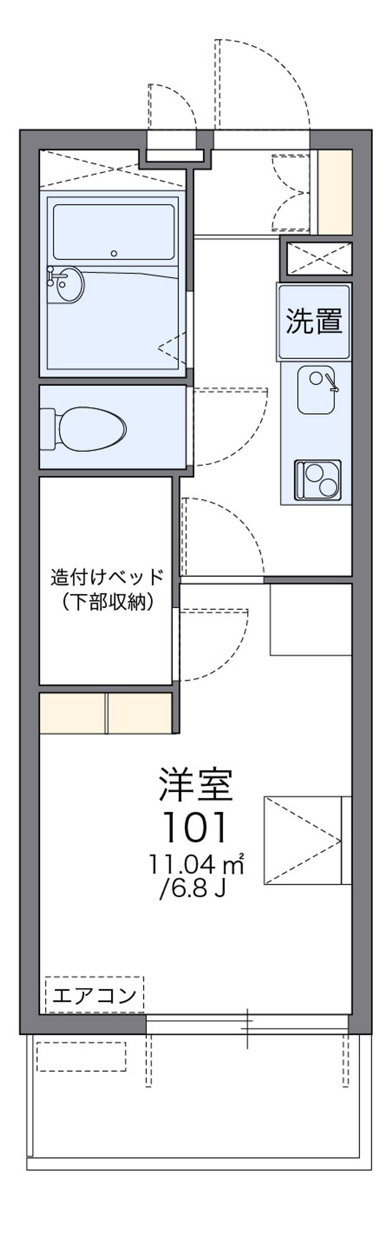 レオパレスハピネス 間取図