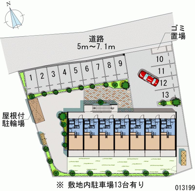 レオパレスＭ−４７ 月極駐車場