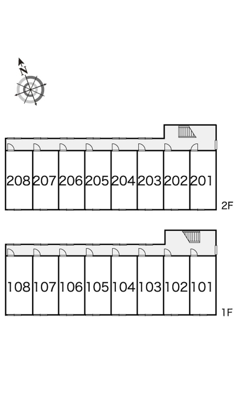 レオパレスクローバー 間取配置図