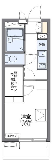 レオパレスポートサイド弁天 間取り図