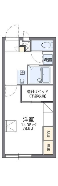 レオパレスウッドヒル 間取り図