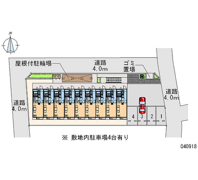 レオパレスラ　プランタンⅡ 区画図