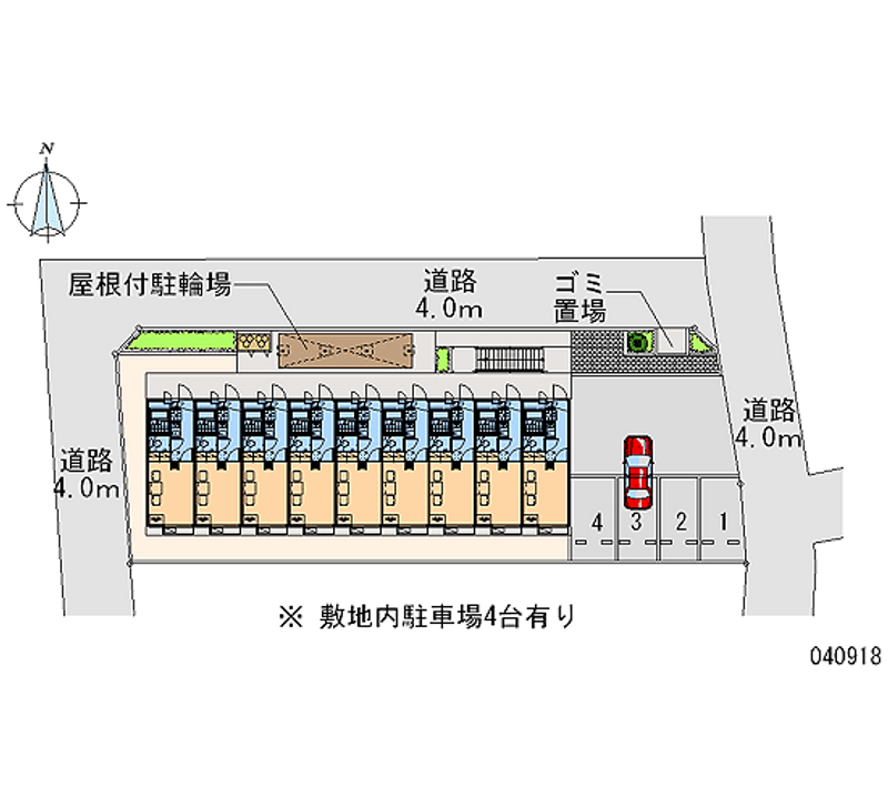 レオパレスラ　プランタンⅡ 月極駐車場