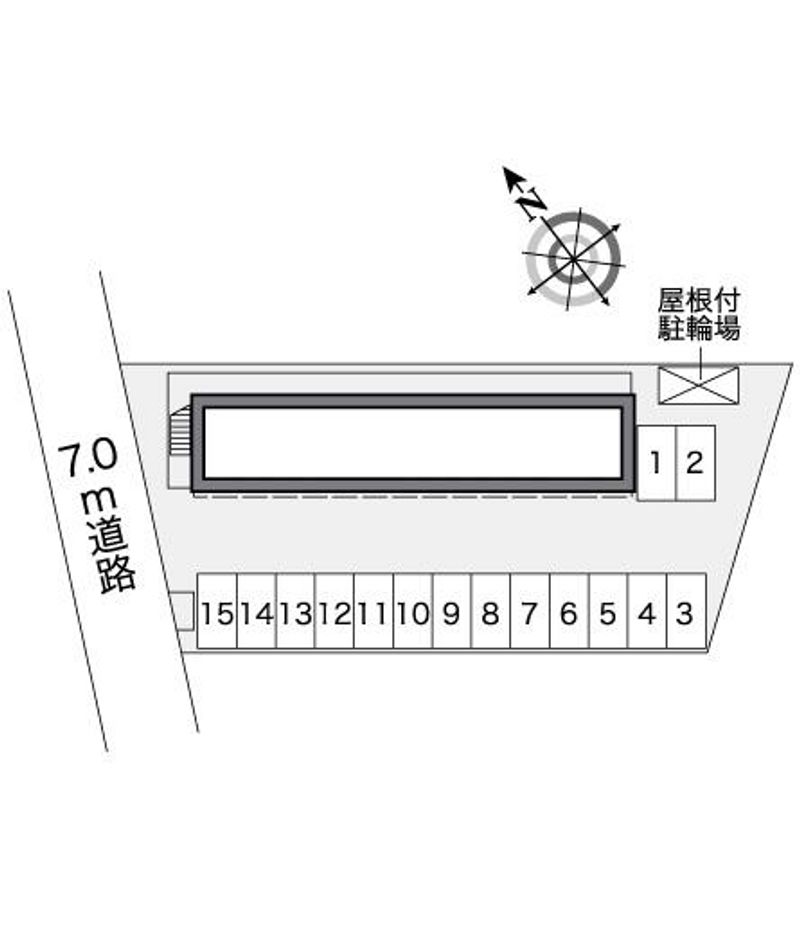 レオパレスグリーンハイツ　２ 配置図