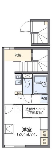 レオパレスメルベーユ 間取り図