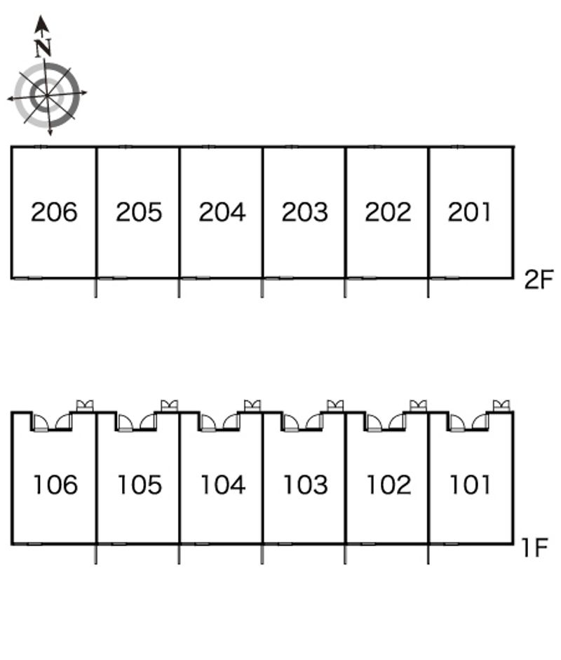 レオパレス中央Ⅱ 間取配置図