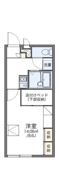 レオパレスラフィネ北町 間取り図