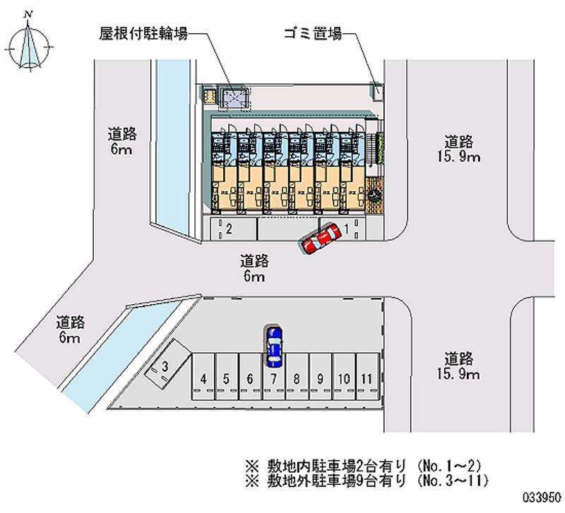 レオパレスセンチュリー丸山 月極駐車場