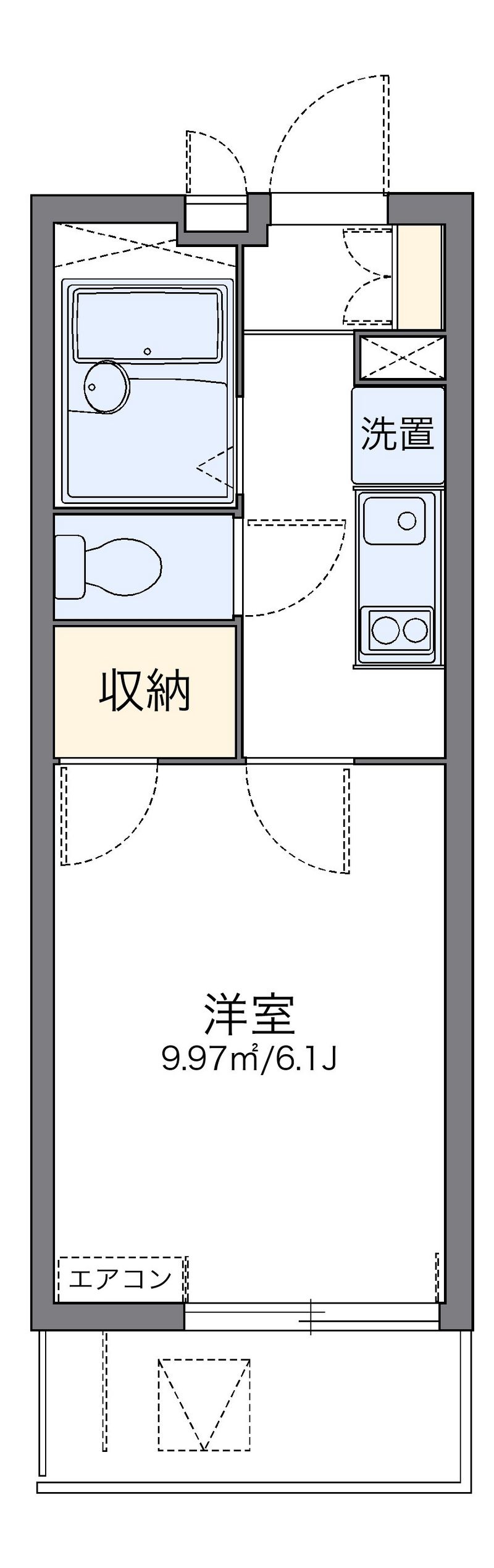 レオパレスタウンコート 間取図