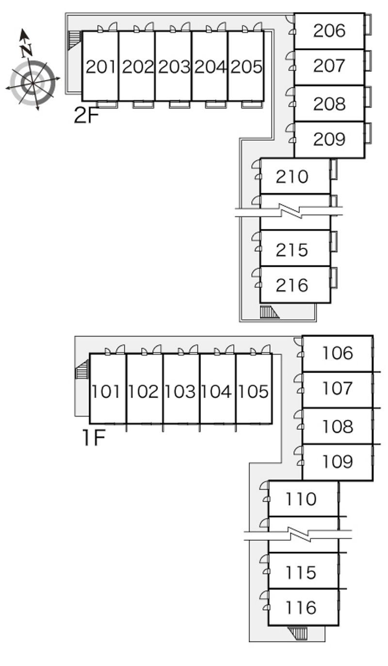 レオパレス吉住Ⅲ 間取配置図